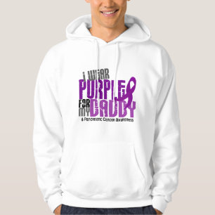 Veste À Capuche Cancer pancréatique je porte le pourpre pour mon
