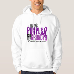 Veste À Capuche Cancer pancréatique je porte le pourpre pour mon