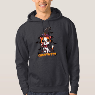 Veste À Capuche candyween - chatte sorcière halloween