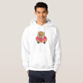 Veste À Capuche Canettes de castor doux Donut rose (Devant entier)