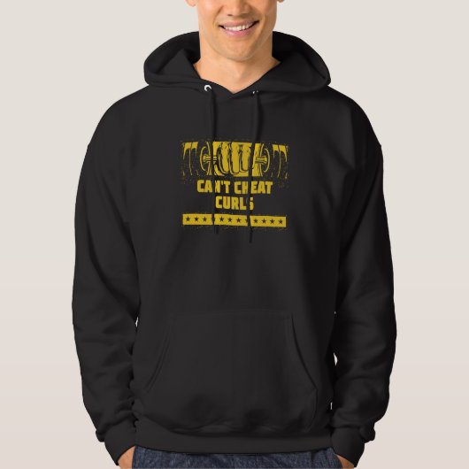 Veste À Capuche Cant Cheat Curls  Workout Humor Gym Fitness (Devant)