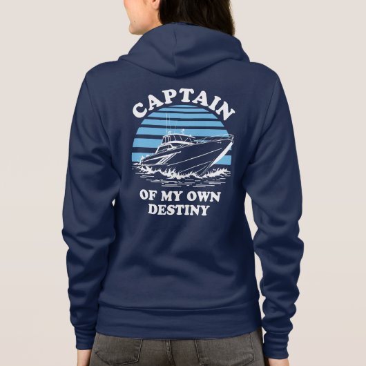 Veste À Capuche Capitaine De Ma Propre Destinée | Devis de navigat (Dos)