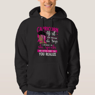 Veste À Capuche Capricorn Girl - Astrologie Zodiac Signal Annivers