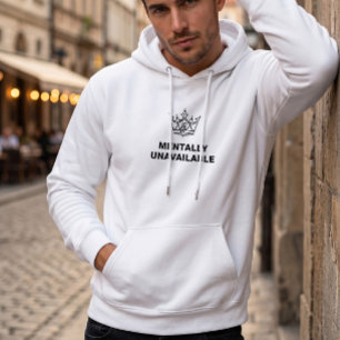 Veste À Capuche Capuche blanche mentalement indisponible