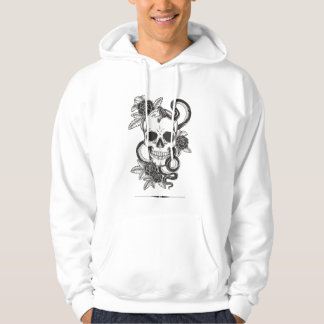 Veste À Capuche Capuche Crâne Gothique & Serpent avec Fleurs | Vin