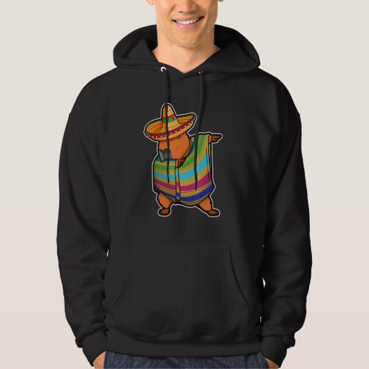 Veste À Capuche Capybara Cinco De Mayo Capibara Dab Mexican (Devant)