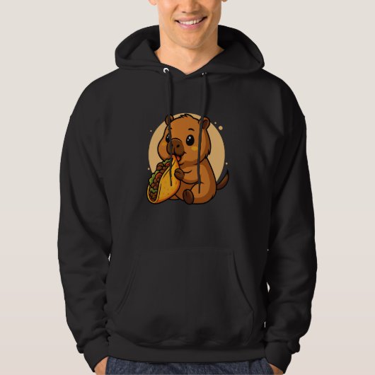 Veste À Capuche Capybara Eating Taco Mexican Capybara Kawaii Anime (Devant)
