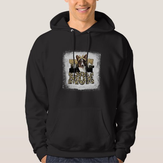 Veste À Capuche Cardigan Welsh Corgi Mère Maman Léopard Occidental (Devant)