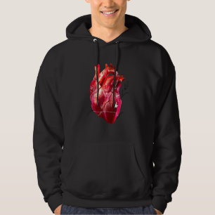Veste À Capuche Cardiologue Coeur Et Fleurs Anatomiques Design