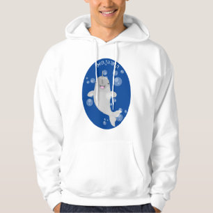 Veste À Capuche Caricature de bulles de narval joyeux
