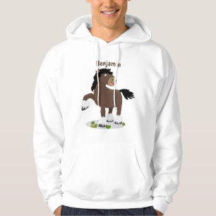 Veste À Capuche Caricature de cheval de trait de Cute Clydesdale
