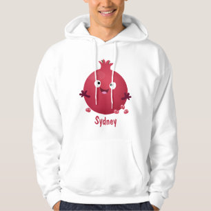 Veste À Capuche Caricature de fruits à la grenade joyeux