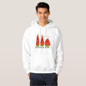 Veste À Capuche Caricature de piments chantants mignons (Devant entier)