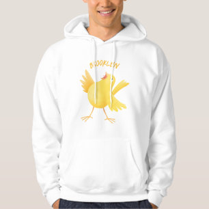 Veste À Capuche Caricature d'oiseau canari jaune chantant mignon