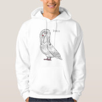 Caricature d'oiseau pigeon Jacobin