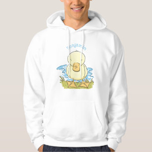 Veste À Capuche Caricature jaune mignon pour canard bébé