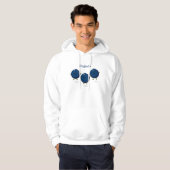 Veste À Capuche Caricature mignonne de bleuets violets (Devant entier)