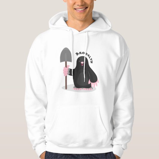 Veste À Capuche Caricature mole joyeux (Devant)