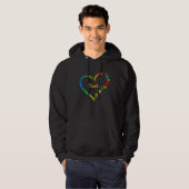 Veste À Capuche Carole autism awareness heart puzzle idea 2020 (Devant entier)