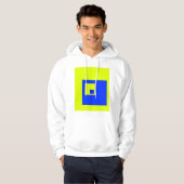Veste À Capuche Carré jaune et bleu (Devant entier)