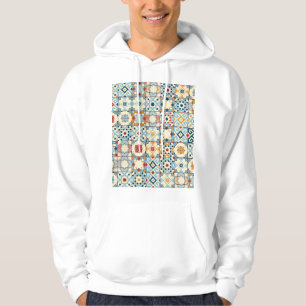 Veste À Capuche Carrelage marocain, motif sans couture colorée.