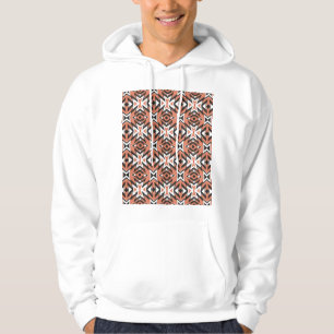 Veste À Capuche Carrelage traditionnel, corail ethnique géométriqu