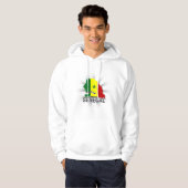 Veste À Capuche Carte 2,0 de drapeau du Sénégal (Devant entier)