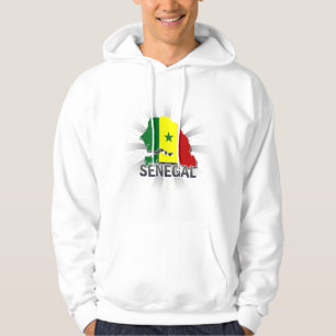Veste À Capuche Carte 2,0 de drapeau du Sénégal