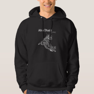 Veste À Capuche Carte classique de la ville d'Abou Dabi Émirats ar