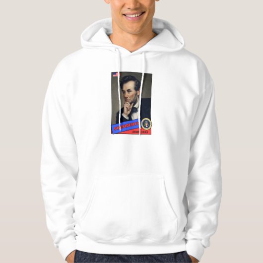 Veste À Capuche Carte de baseball d'Abraham Lincoln (Devant)