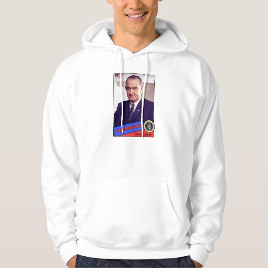 Veste À Capuche Carte de baseball de Lyndon B. Johnson (Devant)