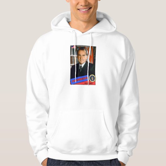 Veste À Capuche Carte de baseball de Richard Nixon (Devant)