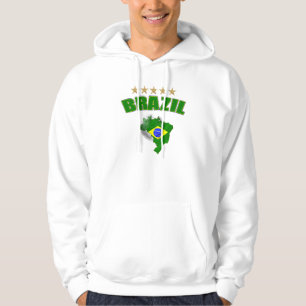 Veste À Capuche Carte de dessus à capuchon de logo du Brésil de