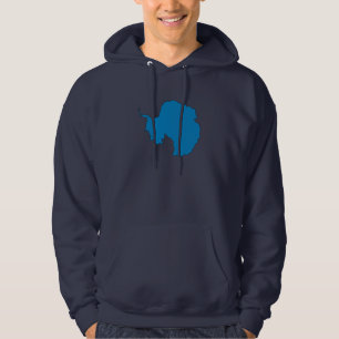 Veste À Capuche Carte de drapeau de l'Antarctique