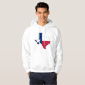 Veste À Capuche Carte de drapeau du Texas (Devant entier)
