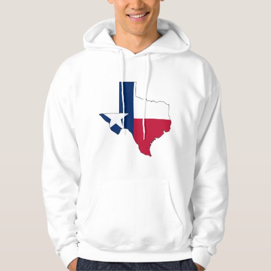 Veste À Capuche Carte de drapeau du Texas (Devant)