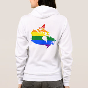 Veste À Capuche Carte de la fierté canadienne LGBT