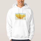Veste À Capuche Carte de la Mongolie (Devant)