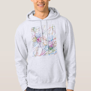 Veste À Capuche Carte de la ville de Bayannur en Chine