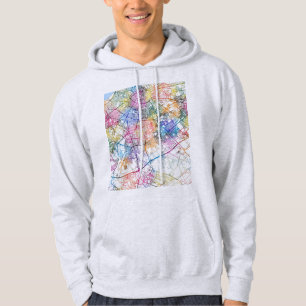 Veste À Capuche Carte de la ville de Casablanca Maroc