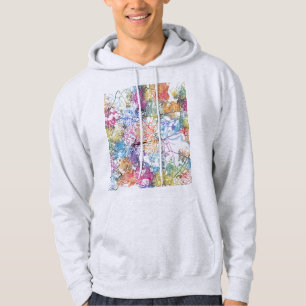 Veste À Capuche Carte de la ville de Lucknow Uttar Pradesh