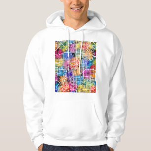 Veste À Capuche Carte de la ville d'Edmonton Canada