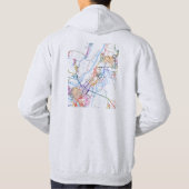 Veste À Capuche Carte de la ville d'Oufa Russie (Dos)