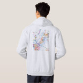 Veste À Capuche Carte de la ville d'Oufa Russie (Dos entier)