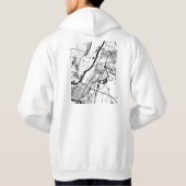 Veste À Capuche Carte de la ville d'Oufa Russie (Dos)