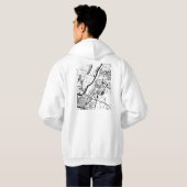 Veste À Capuche Carte de la ville d'Oufa Russie (Dos entier)