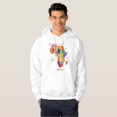 Veste À Capuche Carte de l'Afrique (Devant entier)