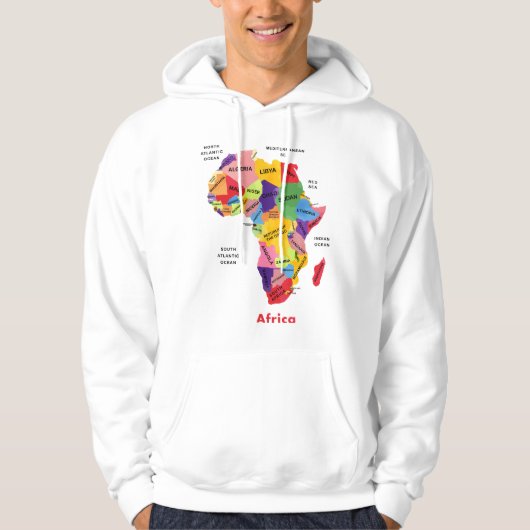 Veste À Capuche Carte de l'Afrique (Devant)