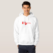 Veste À Capuche Carte de script Canada simple moderne (Devant entier)