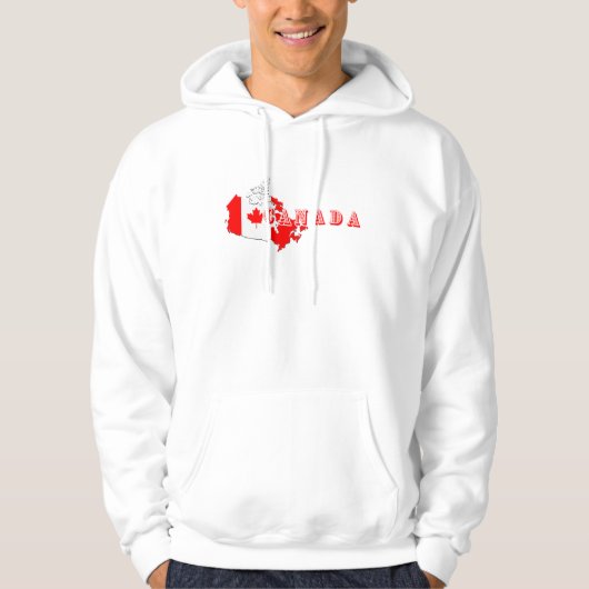 Veste À Capuche Carte de script Canada simple moderne (Devant)